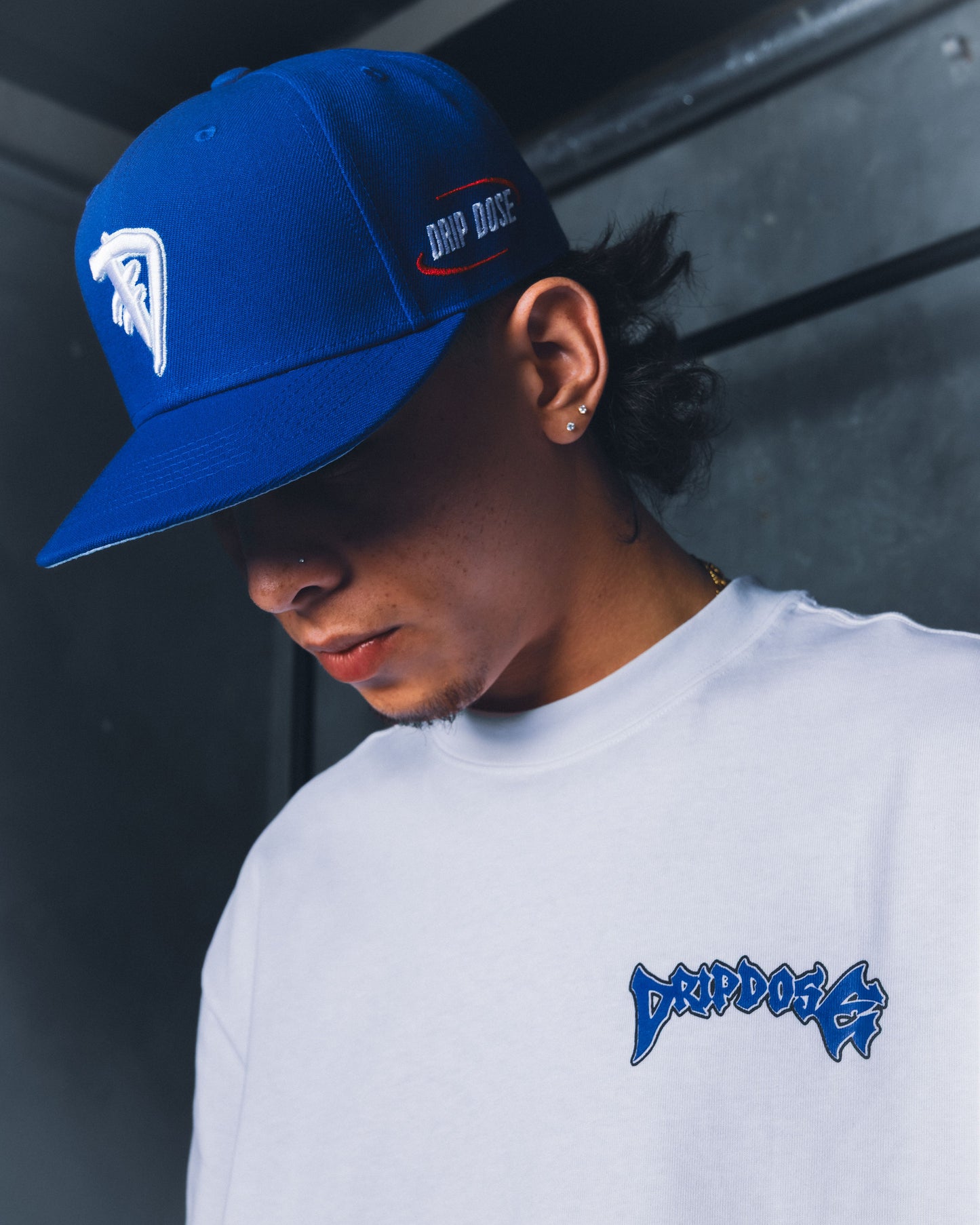 *Drip Dose Premium Basic Tee (White/Blue)