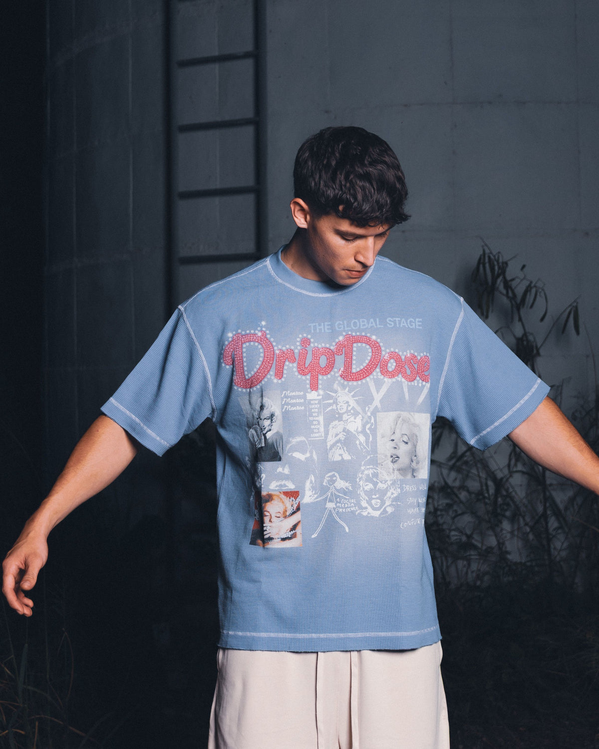 ** The Global Stage Blue Waffle Tee