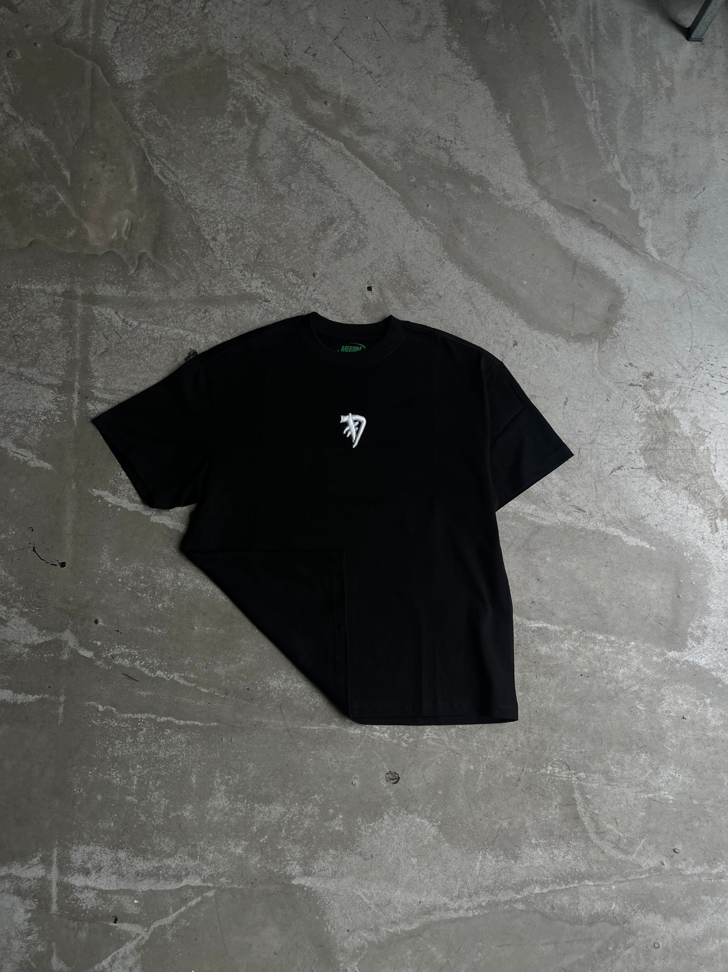 3D Embroidered Logo Tee (White/Silver)