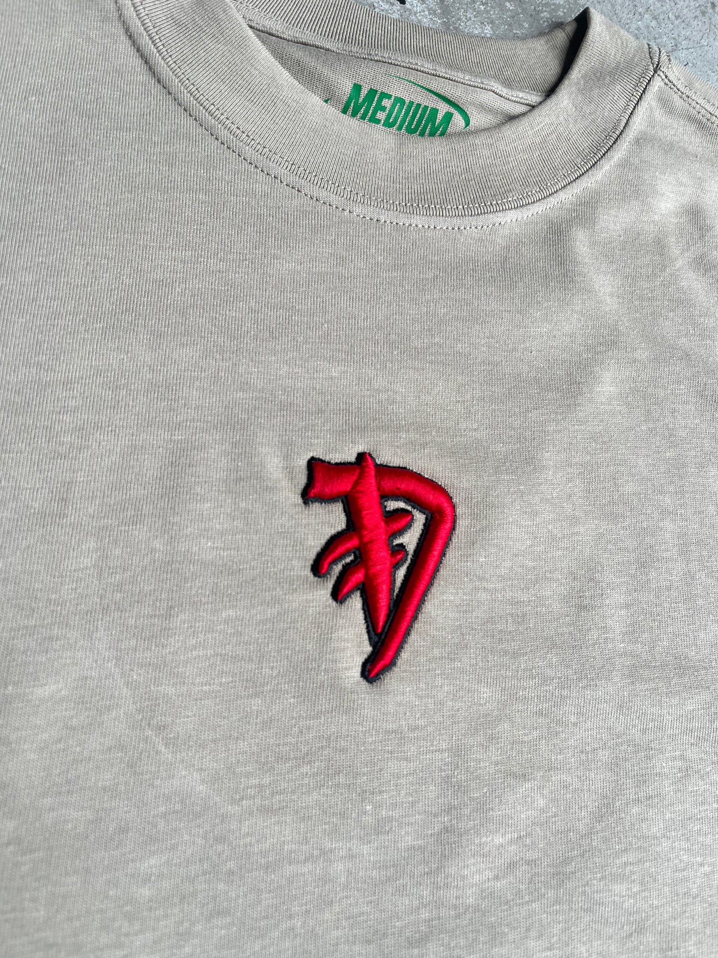 3D Embroidered Logo Tee (Red/Black)