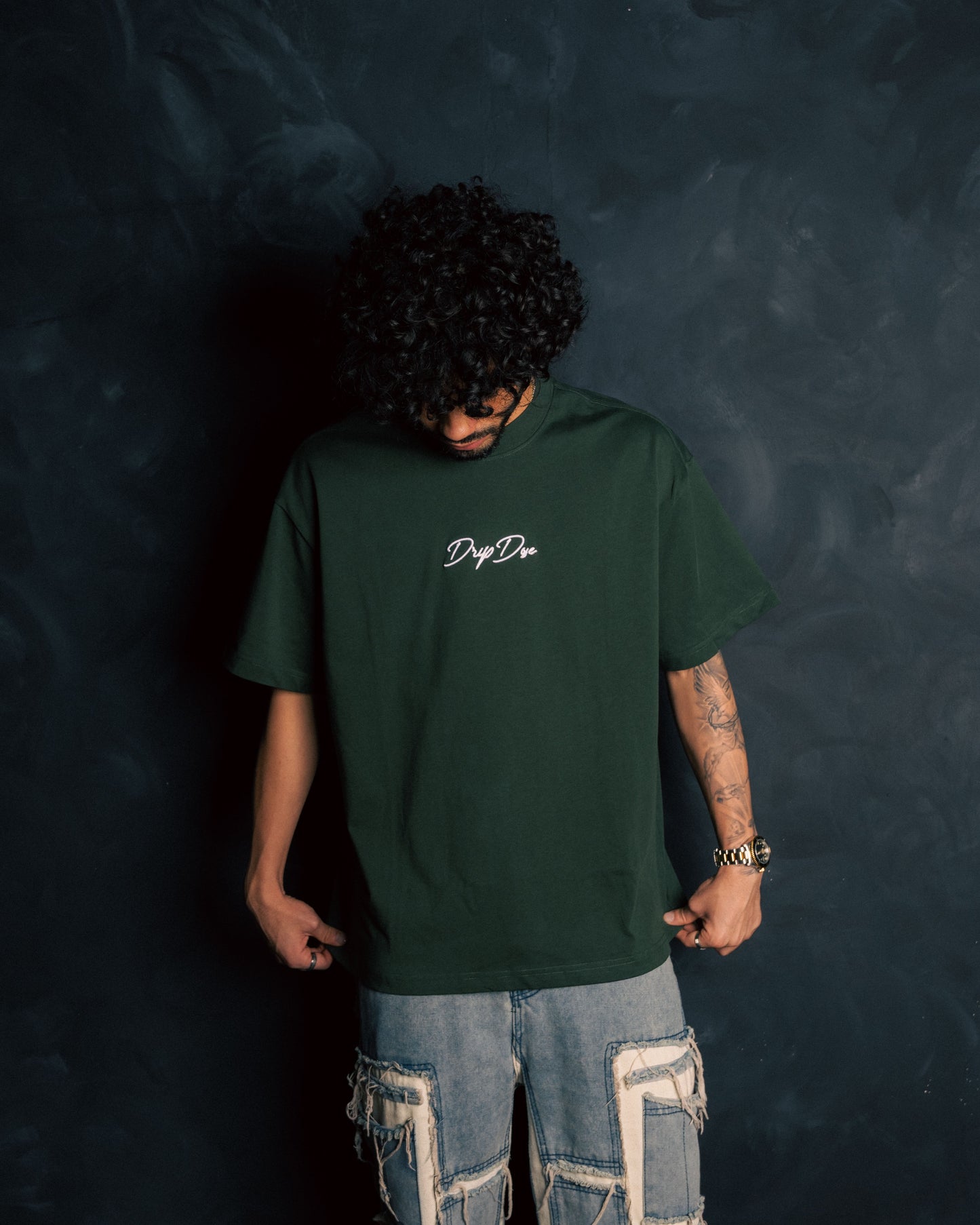 Embroidered Cursive Logo Tee