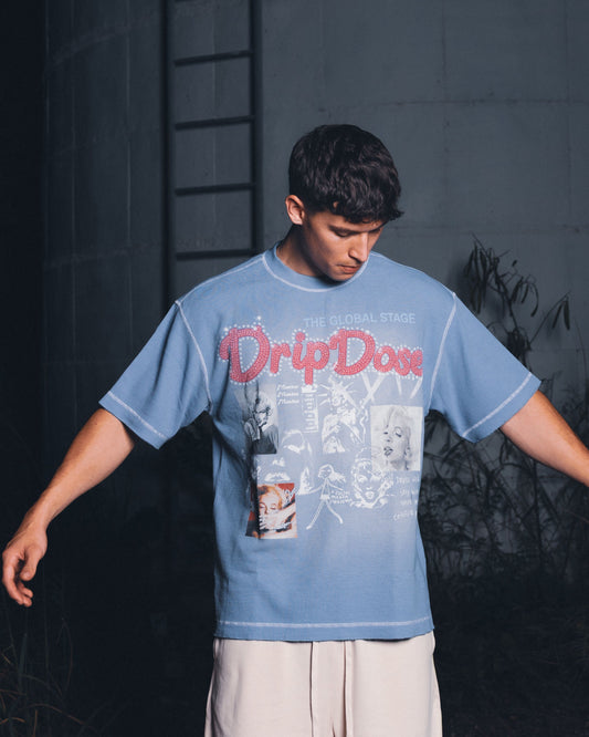 ** The Global Stage Blue Waffle Tee