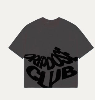 *DD CLUB TEE (Charcoal Grey/Black)