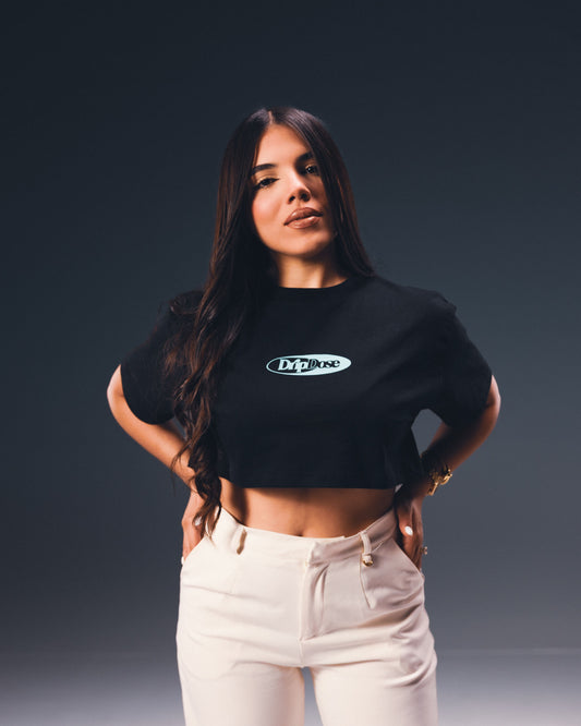 *Oval Crop Top [Gamma Blue]