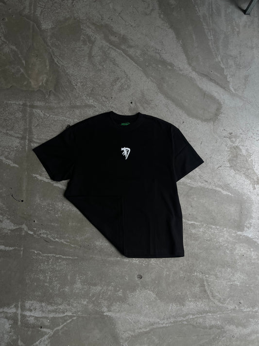 3D Embroidered Logo Tee (White/Silver)