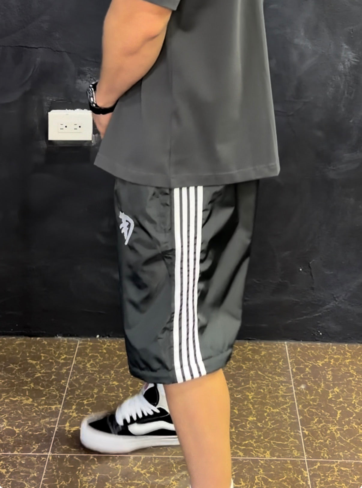 2 in 1 (Long & Short) Track Pant (Charcoal Grey)