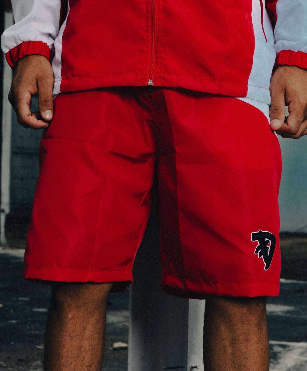 *TRACK SHORT (RED WHITE)