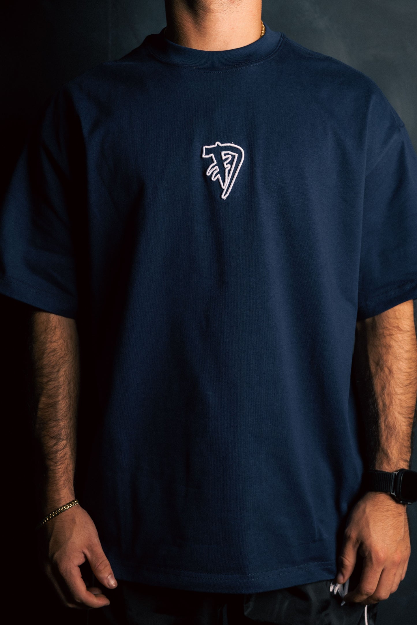 Embroidered Logo (Blue/White)