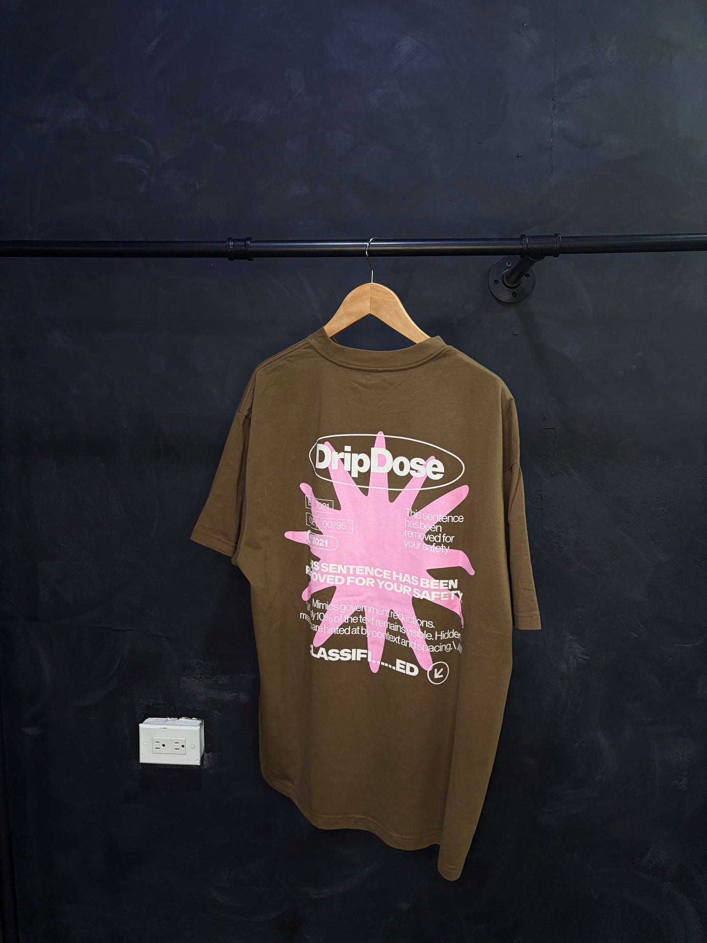 Classified Tee (Brown/Pink)