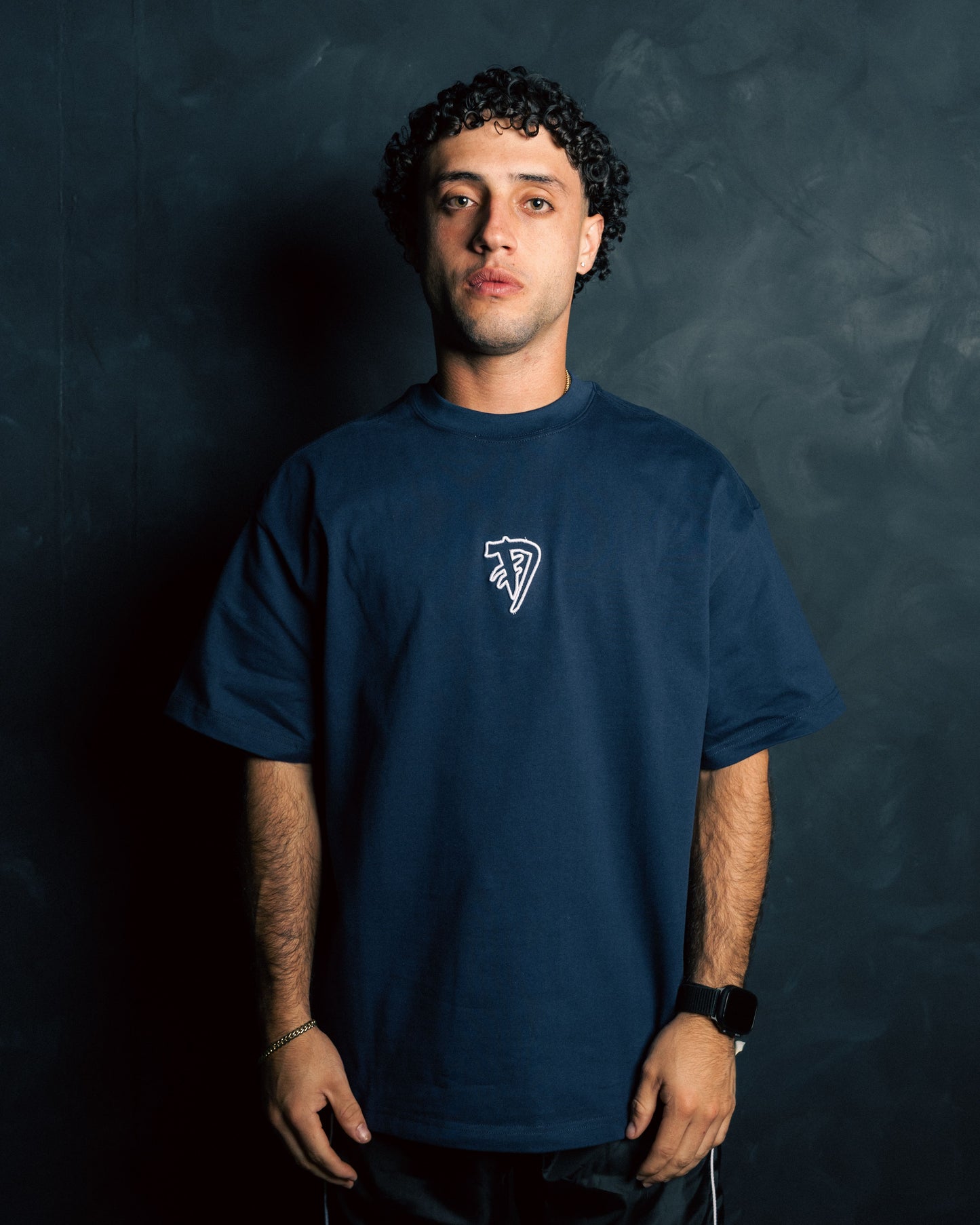 Embroidered Logo (Blue/White)