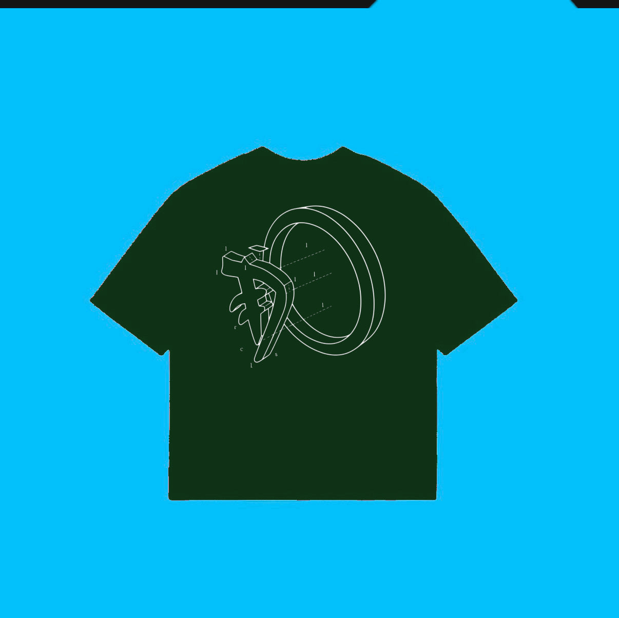 *BLUEPRINT TEE (Dark Green/White)
